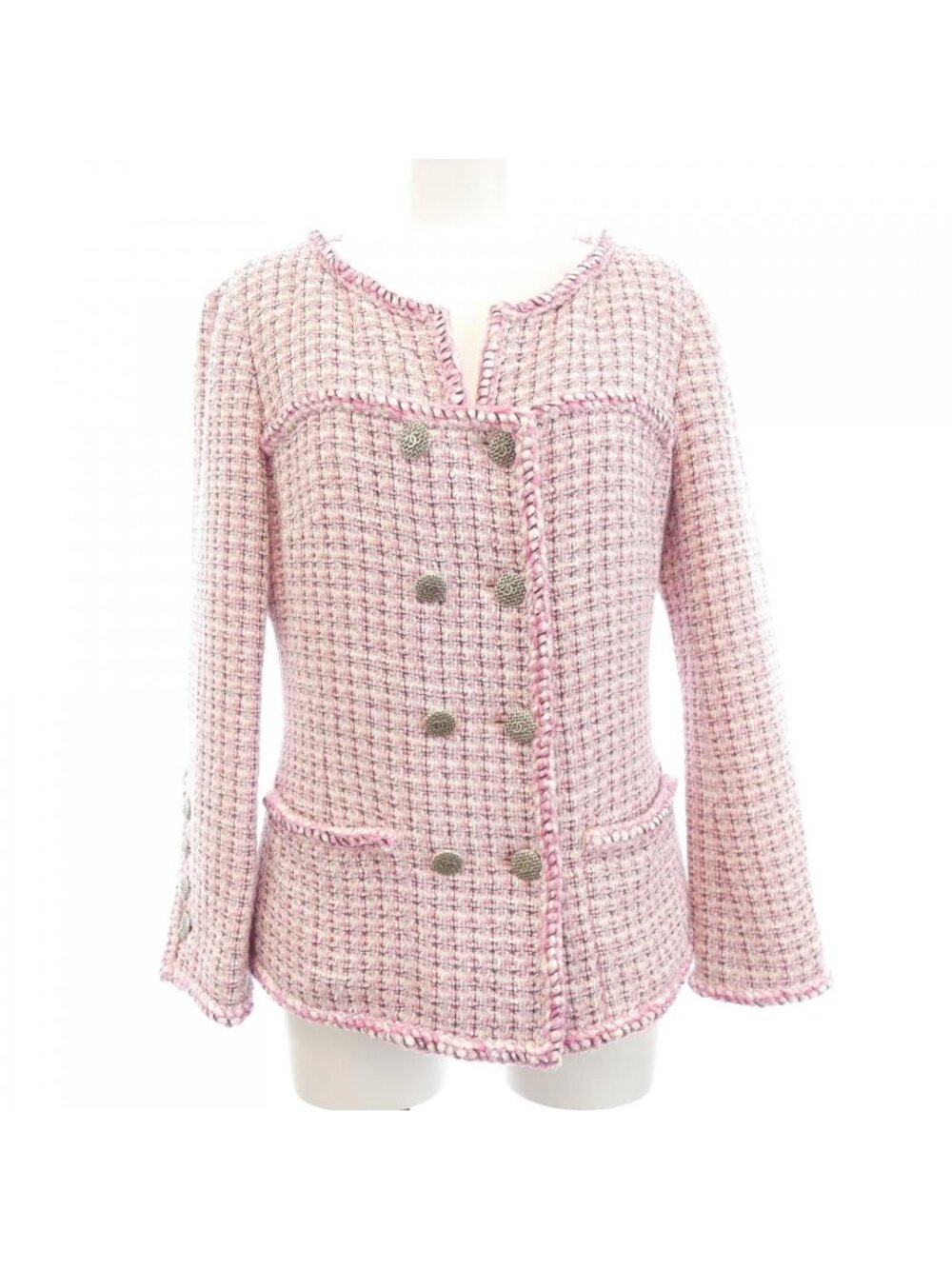 Chanel Collarless Jacket Pink